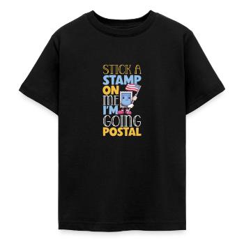 Postangestellte Postdame Postbote Post - Teenager T-Shirt - Schwarz - Vorne - AI Model Teenager Male light (155cm)