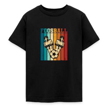 Foosball Retro Player Vintage Table Soccer - Teenager T-Shirt - Schwarz - Vorne - AI Model Teenager Male light (155cm)