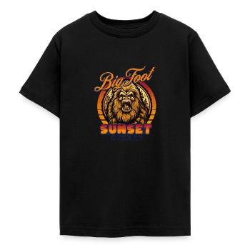 Big Foot SUNSET SEEKER - Teenager T-Shirt - Schwarz - Vorne - AI Model Teenager Male light (155cm)