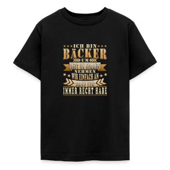 Lustige Bäcker Sprüche Geschenkidee - Teenager T-Shirt - Schwarz - Vorne - AI Model Teenager Male light (155cm)