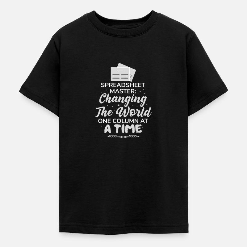 Analyste de données Spreadsheet Nerd - T-shirt Ado - noir