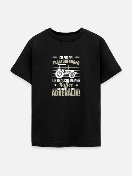 Traktor Sprüche Landwirt - Teenager T-Shirt - Schwarz