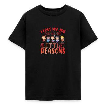 Enseignante en garderie - T-shirt Ado - noir - Devant - AI Model Teenager Male light (155cm)