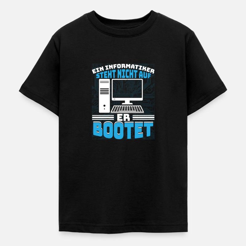 Informatiker Programmierer steht nicht auf - Teenager T-Shirt - Schwarz