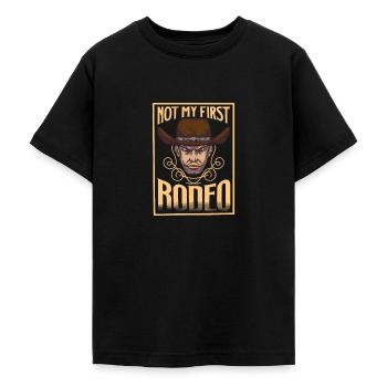 Cowboy Barn Bull Rider Rodeo Country Western - T-shirt Ado - noir - Devant - AI Model Teenager Male light (155cm)