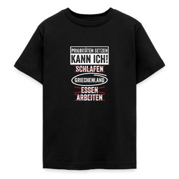 Griechen Grieche Griechenland - Teenager T-Shirt - Schwarz - Vorne - AI Model Teenager Male light (155cm)