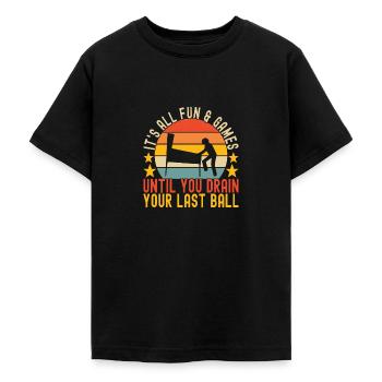 Pinball Flipper - Teenage T-Shirt - black - Front - AI Model Teenager Male light (155cm)