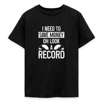 Vinyl Schallplatte Sammler DJ Geschenk - Teenager T-Shirt - Schwarz - Vorne - AI Model Teenager Male light (155cm)
