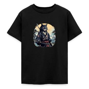 Japanische Kunst Katze Kawaii Anime - Teenager T-Shirt - Schwarz - Vorne - AI Model Teenager Male light (155cm)