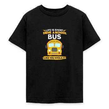 Funny School Bus Driver Appreciation anniversary - Teenager T-Shirt - Schwarz - Vorne - AI Model Teenager Male light (155cm)