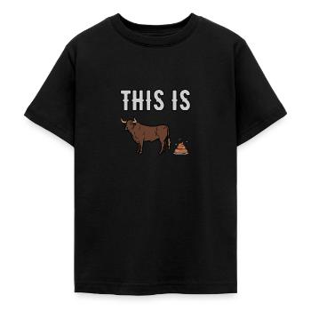 C’est des conneries, drôle, dire, humour, sarcasme - T-shirt Ado - noir - Devant - AI Model Teenager Male light (155cm)