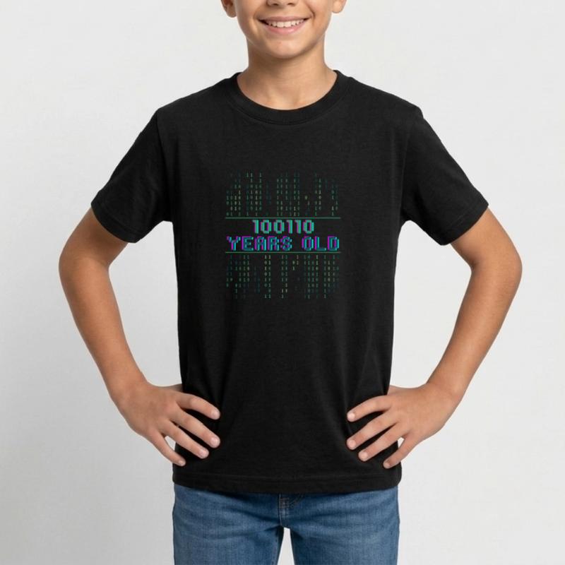 38th Birthday 38 years old Binary Code Coder Teenage T-Shirt