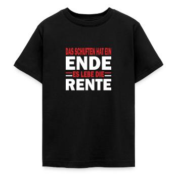 Le labeur est terminé, vive la retraite rouge - T-shirt Ado - noir - Devant - AI Model Teenager Male light (155cm)