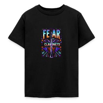 Fear The Clarinets 12 - Teenager T-Shirt - Schwarz - Vorne - AI Model Teenager Male light (155cm)