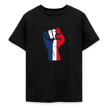 Patriotic France - Teenage T-Shirt - black - Front - AI Model Teenager Male light (155cm)