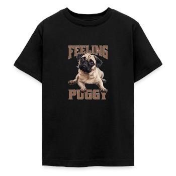 Se sentir chiot - T-shirt Ado - noir - Devant - AI Model Teenager Male light (155cm)