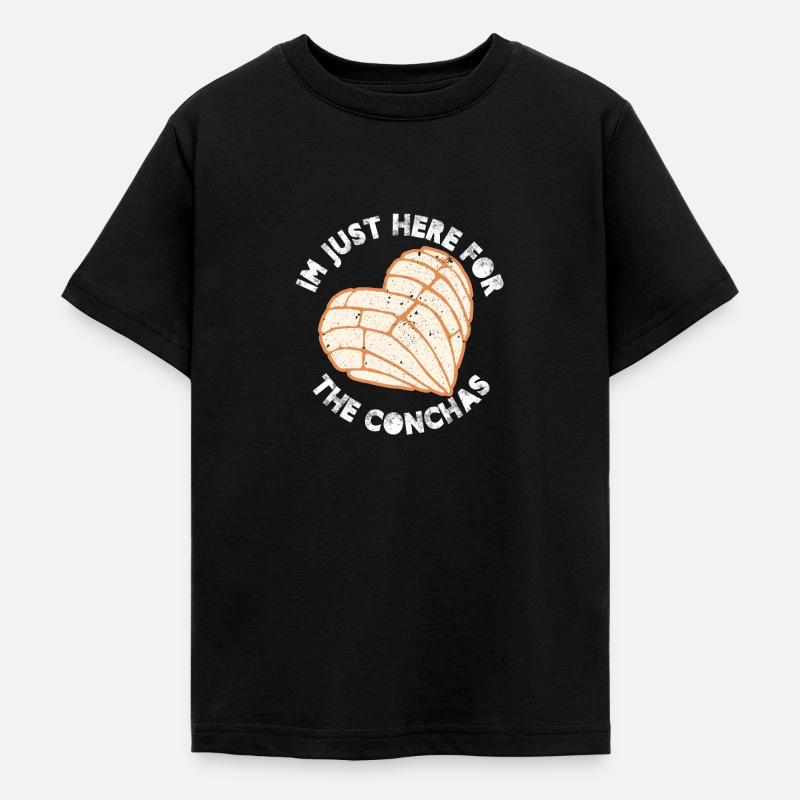 Je suis juste là pour le petit-déjeuner mexicain Conchas - T-shirt Ado - noir