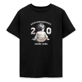 KIND 20. GEBURTSTAG - Teenager T-Shirt - Schwarz - Vorne - AI Model Teenager Male light (155cm)