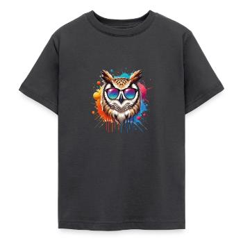 Lustige Eule Kleidung – Trendige Mode für - Teenager T-Shirt - Dunkelgrau - Vorne - AI Model Teenager Male light (155cm)