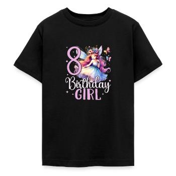 Geburtstag 8 Mädchen Birthday Girl Fee Achter 8 Ja - Teenager T-Shirt - Schwarz - Vorne - AI Model Teenager Male light (155cm)