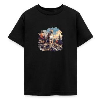 Bobcats Rotluchse Rotluchs Luchs - Teenager T-Shirt - Schwarz - Vorne - AI Model Teenager Male light (155cm)