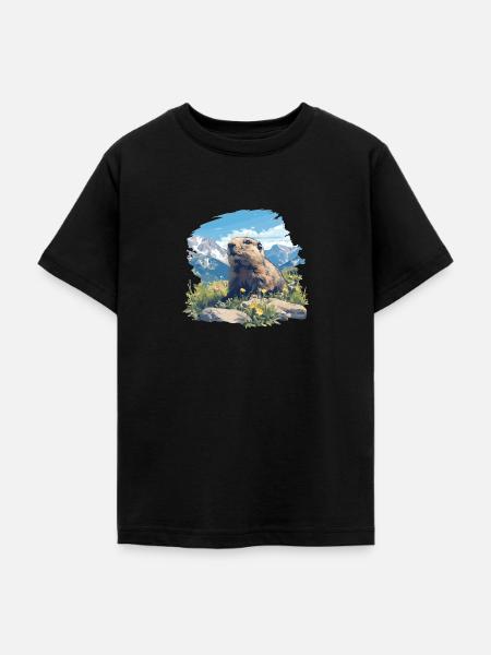 Murmeltiere Murmeltier - Teenager T-Shirt - Schwarz