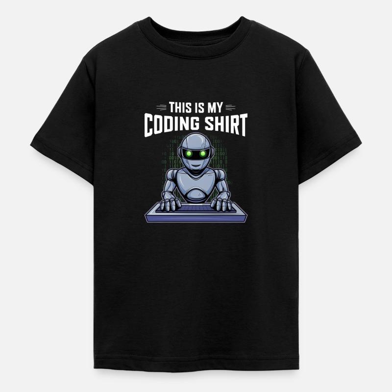 Coding Robot | Programmer Developer Gift - Teenage T-Shirt - black