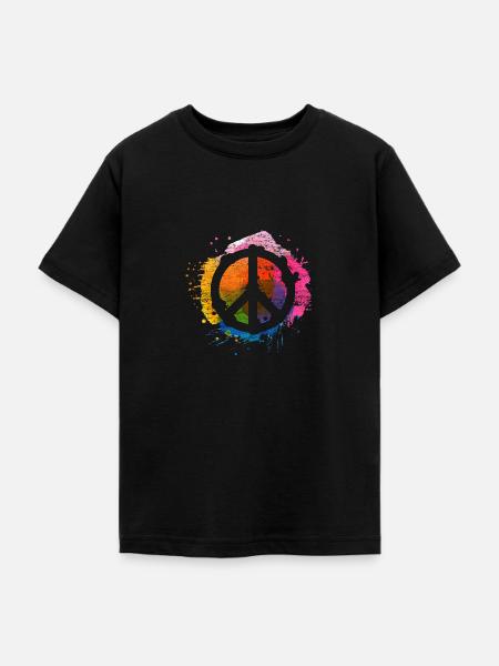 Peace - Teenager T-Shirt - Schwarz