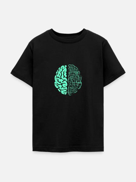 Electric Brain - Teenager T-Shirt - Schwarz