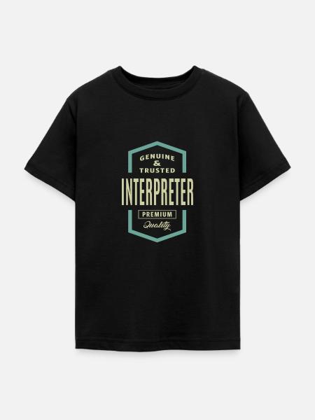Echter Dolmetscher - Teenager T-Shirt - Schwarz