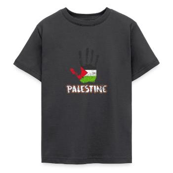 Palestine - Teenage T-Shirt - dark grey - Front - AI Model Teenager Male light (155cm)