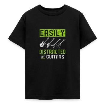 guitar - Teenage T-Shirt - black - Front - AI Model Teenager Male light (155cm)