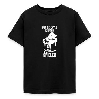 Klavier - Teenager T-Shirt - Schwarz - Vorne - AI Model Teenager Male light (155cm)
