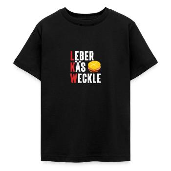 Camion Leberkas souabe fromage de foie Souabe - T-shirt Ado - noir - Devant - AI Model Teenager Male light (155cm)
