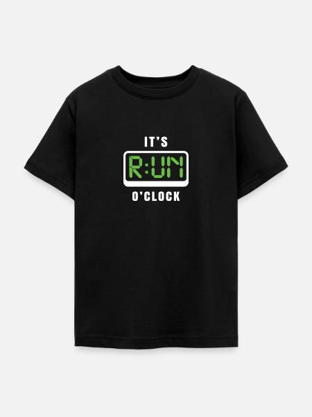 ITS RUN O CLOCK - Teenager T-Shirt - Schwarz