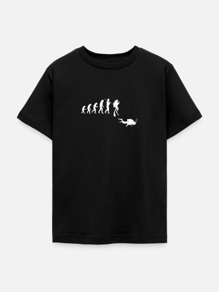 Evolution Tauchen für Taucher - Teenager T-Shirt - Schwarz