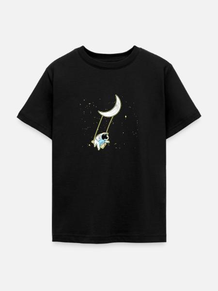 Mond Schaukel für Träumer - Teenager T-Shirt - Schwarz