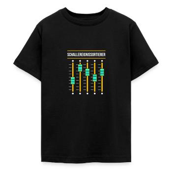 Schallereignissortierer Tontechniker Ton Mischpult - Teenager T-Shirt - Schwarz - Vorne - AI Model Teenager Male light (155cm)