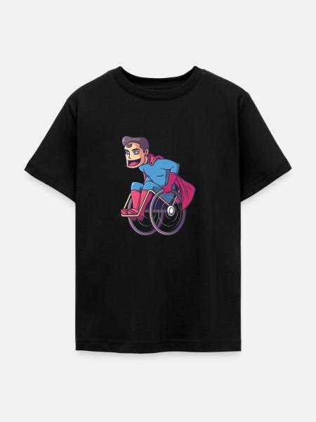 Superheld im Rollstuhl, held rollstuhlfahrer - Teenager T-Shirt - Schwarz