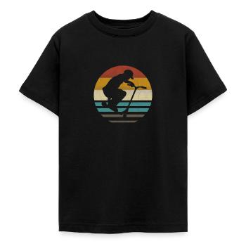 Stunt scooter stunt scooter kick scooter retro vintage - Teenage T-Shirt - black - Front - AI Model Teenager Male light (155cm)