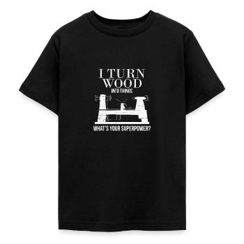 Tourneurs Drechselbank Drechsel - T-shirt Ado - noir - Devant - AI Model Teenager Male light (155cm)