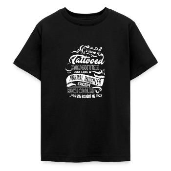Tattooed Daughter Cooler Shirt - Teenage T-Shirt - black - Front - AI Model Teenager Male light (155cm)