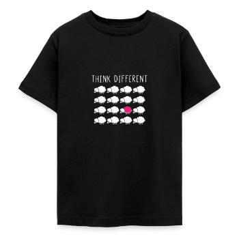 Think Different - Teenage T-Shirt - black - Front - AI Model Teenager Male light (155cm)