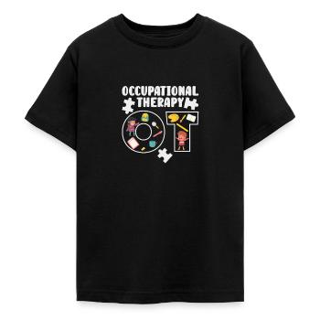 Occupational Therapist Kids Health-Care Worker - Teenage T-Shirt - black - Front - AI Model Teenager Male light (155cm)