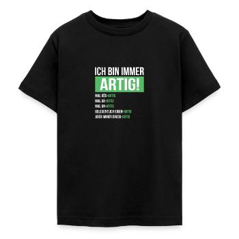 Lustig - Teenager T-Shirt - Schwarz - Vorne - AI Model Teenager Male light (155cm)