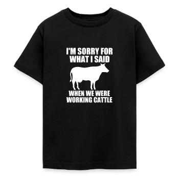 Gift Ideas For Ranchers - Teenage T-Shirt - black - Front - AI Model Teenager Male light (155cm)