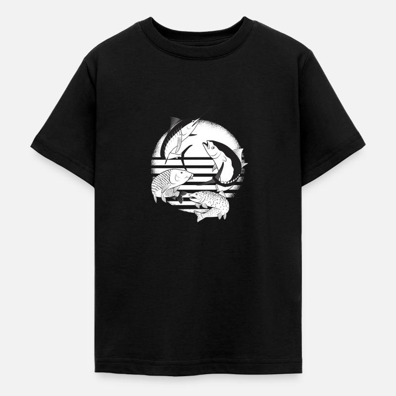 Pêche - T-shirt Ado - noir