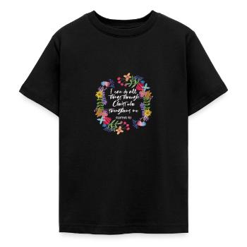 Christentum Christliche Zitate - Teenager T-Shirt - Schwarz - Vorne - AI Model Teenager Male light (155cm)