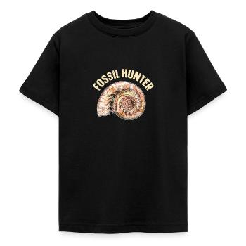 Fossiles Chasseur fossilesPaléontologue Paléontologie - T-shirt Ado - noir - Devant - AI Model Teenager Male light (155cm)