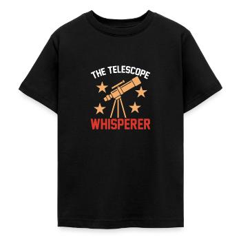 Le télescope Whisperer Telescope Astronomie - T-shirt Ado - noir - Devant - AI Model Teenager Male light (155cm)